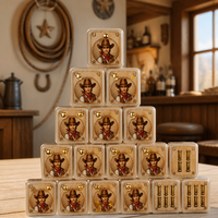 Jeu de tuiles de mahjong en résine époxy cristalline personnalisées, faites à la main, non toxiques, durables, écologiques, résistantes à l'eau, portables, pliables, 4/8 tuiles