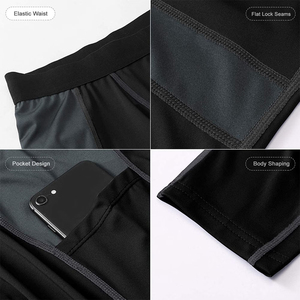 Pantalones deportivos de compresión transpirables para hombre, leggings deportivos elásticos de secado rápido, pantalones largos para entrenamiento en el gimnasio. - Product Image 4
