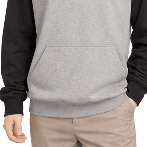 Sudadera con Capucha Henley Personalizada para Hombre, con Mangas en Contraste, Bloques de Color, Cuello de Tres Botones, Felpa de Algodón - Product Image 3