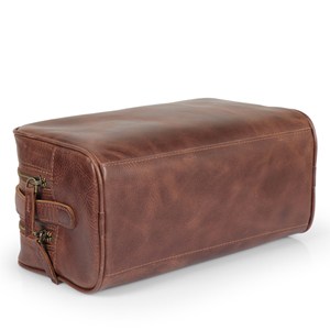Beauty Makeup stylish Custom Vintage Leather Zipper Portable New Design Reasonable Prices Of Custom Logo Leather Cosmetic Bags - Product Image 3