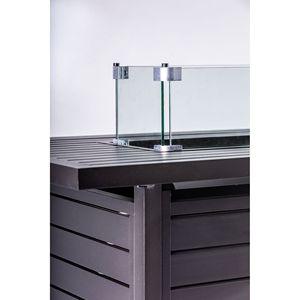 Rectangular Propane <b>Fire</b> <b>Pit</b> <b>Table</b> with Stainless Steel Burner and Glass Wind Guard for Patio - Product Image 6