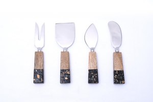 Premium Qualitt 18/8 Stainless Steel <b>Cheese</b> <b>Knife</b> <b>Set</b> With Wood Handle Durable <b>Cheese</b> Tools For Serving And Butter Slicer Tools - Product Image 2