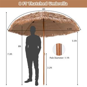Ombrellone da Spiaggia Portatile 8 Piedi - Facile da Montare, Protezione UV Durevole - Product Image 3