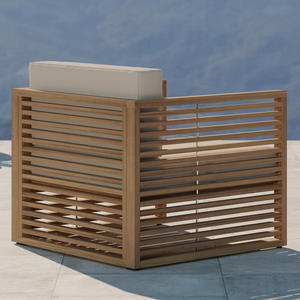 Muebles de Sofá Modernos para Exteriores de Madera de Teca Sólida, Resistentes a la Intemperie, para Hoteles, Villas y Resorts, Fabricante Mayorista Comercial - Product Image 4