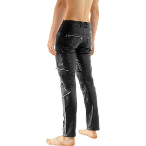 Pantalones de Cuero Lisos para Hombre, Más Vendidos, Cintura Media, Estilo Urbano, Logotipo Personalizado, Corte Recto, con Función Antiarrugas - Product Image 3
