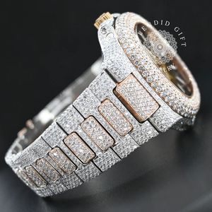 Reloj de Lujo para Hombre con Incrustaciones de Moissanita, Caja de Acero Inoxidable, Movimiento Analógico ETA, Cristal de Zafiro, un Splendid Gift Jewelry - Product Image 2