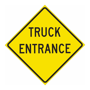 Panneau de signalisation de sécurité pour entrée de camion Brady, résistant aux intempéries, 24x24 pouces - Product Image 1