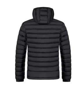 Mens Hooded Puffer Jacket Winter Quilted Waterproof Windproof Breathable Zipper Solid Vintage Casual <b>Coat</b> - Product Image 6