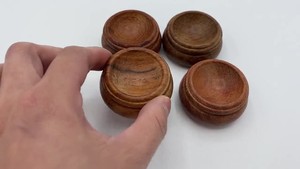 Juego de 4 Bloques Elevadores de Madera Artesanales para Muebles, Base de Elevación Resistente para Patas de Cama y Sofá, Acabado en Madera Natural - Product Image 3