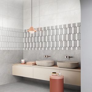 Premium 300x600 White Gloss Finish Ceramic Wall Tile Minimalist Design For Commercial Buildings And Sophisticated Office Decor - Product Image 1