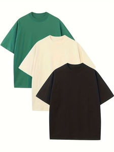 Fashion Unisex 100% Pure Cotton Crew Neck T-Shirts 100% Pure Cotton Comfortable Stylish & Casual Trendy Breathable Korean Style - Product Image 6