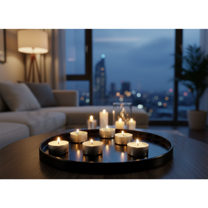 PDTL– 08 (Blanc) – Lot de 50 bougies chauffe-plat parfumées pour Noël, Pâques, anniversaires, la Saint-Valentin et les célébrations de Diwali - Product Image 4