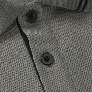 Polo rayé pour homme à manches courtes, color-block, décontracté, tricoté, motif blanc et bleu, coupe classique - Product Image 6