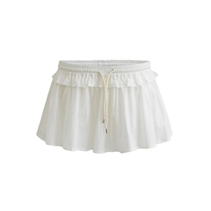 Summer <b>High</b> Waist Shirt & A-Line Skirt Set Custom Two Piece Sets Cotton Linen Beach Wholesale Blouses Top and Mini Skirt 2026 - Product Image 3