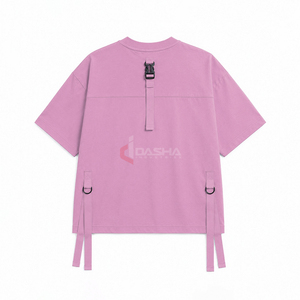 เสื้อยืดโอเวอร์ไซส์ผ้าเฟรนช์เทอร์รี่แบบมีกระเป๋า  ลายปักแบบกำหนดเองสำหรับผู้ชาย  ขายส่งจำนวนมาก  กำลังเป็นที่นิยมอย่างมาก - Product Image 2
