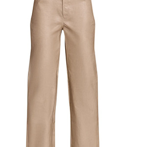 Customized Women's <b>Summer</b> Mid Waist Loose Fit Quick Dry Breathable Eco-Friendly PU Leather Design Zipper Fly Wide Leg <b>Pants</b> - Product Image 3
