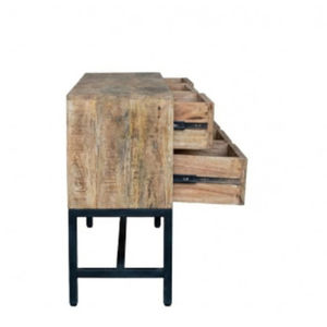 Mesa Consola Tradicional de Madera Maciza con 6 Cajones, Duradera y Fácil de Montar, para Decoración del Hogar, Sala de Estar y Dormitorio - Product Image 3