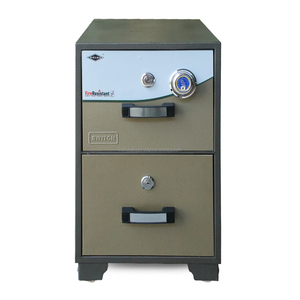 Fireproof Filing Cabinet WELKO FRC2 DK Brown - Product Image 1