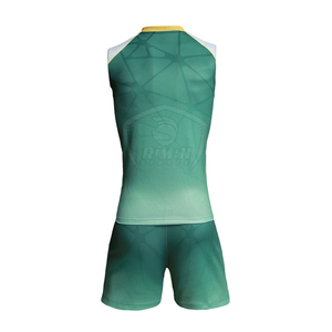 Uniformes de volley-ball pour hommes en gros, uniformes de volley-ball professionnels personnalisés / ensembles de maillots et shorts de volley-ball sans manches - Product Image 3