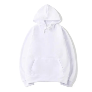 Sweat-shirt à capuche blanc pour homme, coupe classique, en coton French Terry, pull décontracté avec poche, vêtement d'automne - Product Image 4