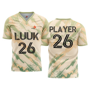 Camisetas de Fútbol Personalizadas para Hombre, Cuello en V, Manga Corta, Tallas Grandes, Diseño Clásico Vintage, Transpirables, 100% Poliéster - Product Image 4