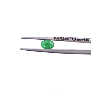 Esmeraldas naturales de Zambia calibradas en forma ovalada de 4x6 mm, cabujones sueltos de esmeralda natural para la fabricación de joyas, listas para usar. - Product Image 2