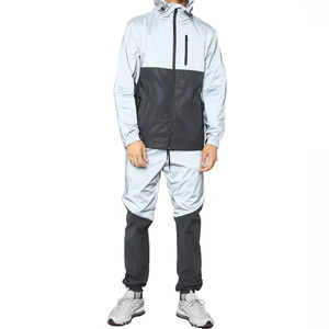 Men's Autumn Printed Windbreaker Jacket and <b>Trouser</b> Two-Piece Set Quick Dry Street Style Windbreaker Set - Product Image 4