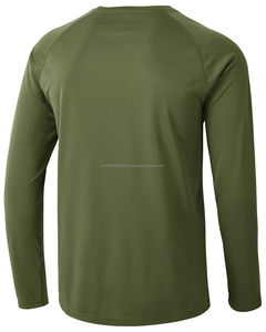 Camiseta de Manga Larga para Hombre, Fabricación Personalizada, Alta Calidad, Corte Ajustado, Dobladillo Curvo, Deportiva - Product Image 5