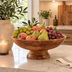Frutero de madera de lujo, plato para frutas, centro de mesa decorativo, frutero para decoración de mesa - Product Image 5