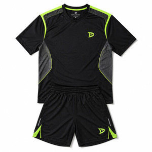 Conjunto de Ropa de Fútbol Sala Personalizada al por Mayor, Camiseta y Pantalones Cortos de Fútbol de Secado Rápido para Hombre, Kit de Entrenamiento de Fútbol Transpirable de Malla, Ropa Deportiva para Interiores - Product Image 2