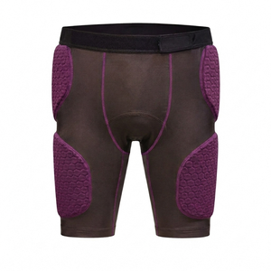 Customize Adult American Football purple Padded Shorts elastic waist Sports wear with customize pads position apparel - Product Image 1