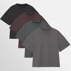 T-shirts unisexes 100 % coton de haute qualité pour hommes – Fabricants de t-shirts coupe ample à épaules tombantes et grammage lourd - Product Image 3