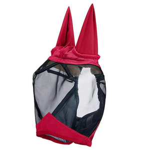 Masque anti-mouches pour chevaux respirant et anti-UV, avec une conception en maille douce pour une protection intégrale du visage, idéal pour les chevaux en pâturage. - Product Image 5