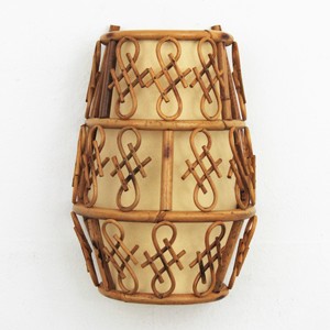 Handmade wall mounted lamps decorative interior <b>light</b> accessories sustainable rattan <b>sconce</b> - Product Image 1