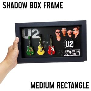 กรอบใส่ดนตรี U2 ขนาด 7.8 x 13.8 นิ้ว พร้อมกีตาร์และกรอบกล่องกระจกเงา สำหรับของขวัญดนตรีและของที่ระลึก - Product Image 4