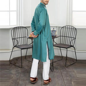 Shalwar Kameez pour hommes, style décontracté, coupe régulière, séchage rapide, sans plis, fabriqué au Pakistan, vêtements islamiques pour toutes les saisons, Bandhgala - Product Image 2