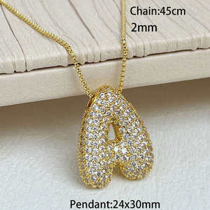 Nuevo Collar con Colgante de Letra Inicial, 26 Letras, Chapado en Oro de 18K, Colgante de Alfabeto A-Z - Product Image 5