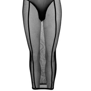 Women's Black Mesh <b>Bodysuit</b> See Through Hollow Out Sexy Lingerie Thin Fabric Medium Control - Product Image 6