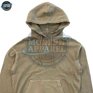 Sudadera con Capucha de Manga Larga con Efecto Desgastado, Personalizada, de Algodón Mezclado, Diseño Exclusivo para Hombre - Product Image 3