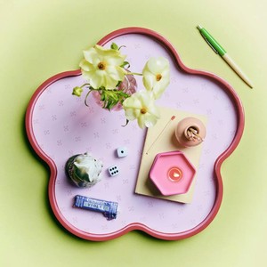 Trendy Lacquer Flower-shaped Tray Modern Serving Tray For Coffee Table, Food Serving And <b>Display</b> - Product Image 1