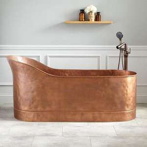 Baignoire autoportante de luxe en laiton poli de qualité supérieure pour spa à domicile, hôtel et projets d'aménagement intérieur de salles de bain design - Product Image 1