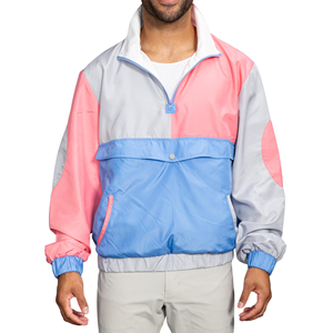 Chaqueta Safari con Capucha y Cierre de Cremallera para Hombre, Diseño Color Block, Impermeable, Ecológica, Resistente al Viento, Estilo Deportivo, Poliéster, para Invierno y Actividades al Aire Libre - Product Image 1