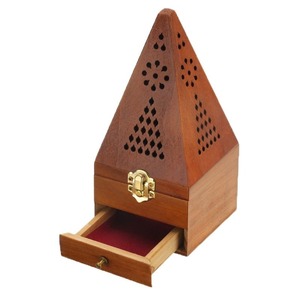 2025 Elegant Walnut Wood Incense Burner Pearl Inlay <b>Bakhoor</b> Arabic <b>Oud</b> Diffuser Home Fragrance Wood Crafts By Whimsy art craft - Product Image 4