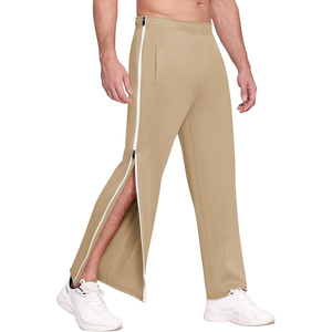 Mens Track Pants With Side Zipper Elastic Waist Lightweight Breathable Training <b>Joggers</b> Sports Gym Casual Trousers Daily Comfort - Product Image 4