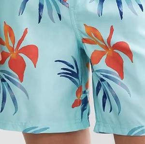 En gros Personnalisé Logo Vierge Imprimer Casual D'été Hommes Natation Floral Séchage Rapide Court Top Design Bonne Qualité Mode Hommes Court - Product Image 6