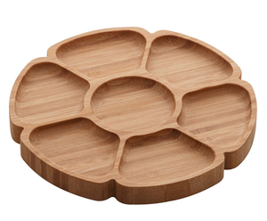 Bandeja de Madera Estilo Rústico |   Plato de Madera Ecológico Hecho a Mano para Servir Desayunos, Bocadillos y Comidas en Fiestas - Product Image 3
