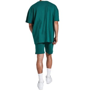 Ensemble de shorts vert 2 pièces pour hommes, t-shirt à manches courtes surdimensionné et short, tenue décontractée d'été, streetwear ONEAPEX INTERNATIONAL - Product Image 2