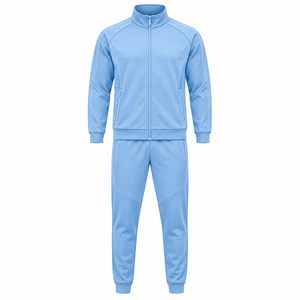ชุดวอร์มแบบ unisex ซิปเต็มตัว คอตั้ง สีพื้น เรียบง่าย สปอร์ตแวร์ลำลอง มีกระเป๋าข้าง ผ้าโพลีเอสเตอร์น้ำหนักปานกลาง เหมาะสำหรับใส่ในฤดูใบไม้ร่วง - Product Image 5