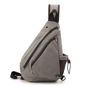 Mochila Bandolera de Lona Vintage, Bolso de Pecho Cruzado para Hombre y Mujer, Informal, para Viajes, con Múltiples Bolsillos con Cremallera - Product Image 4