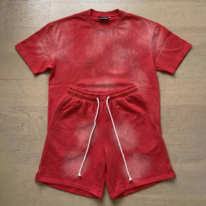 Cotton Oversized TShirt Summer Streetwear <b>Hip</b>-hop Distressed Vintage Washed Knitted NFC Star Custom Stock Clothing Manufacturers - Product Image 2